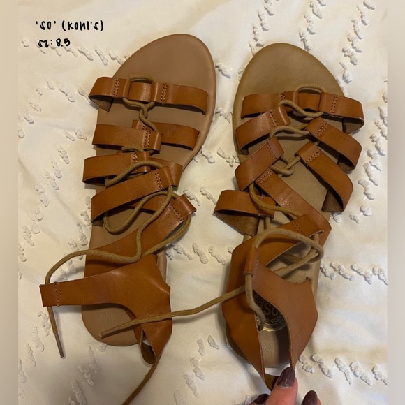 SO Women's Brown Strappy Sandals - Picture 1 of 2